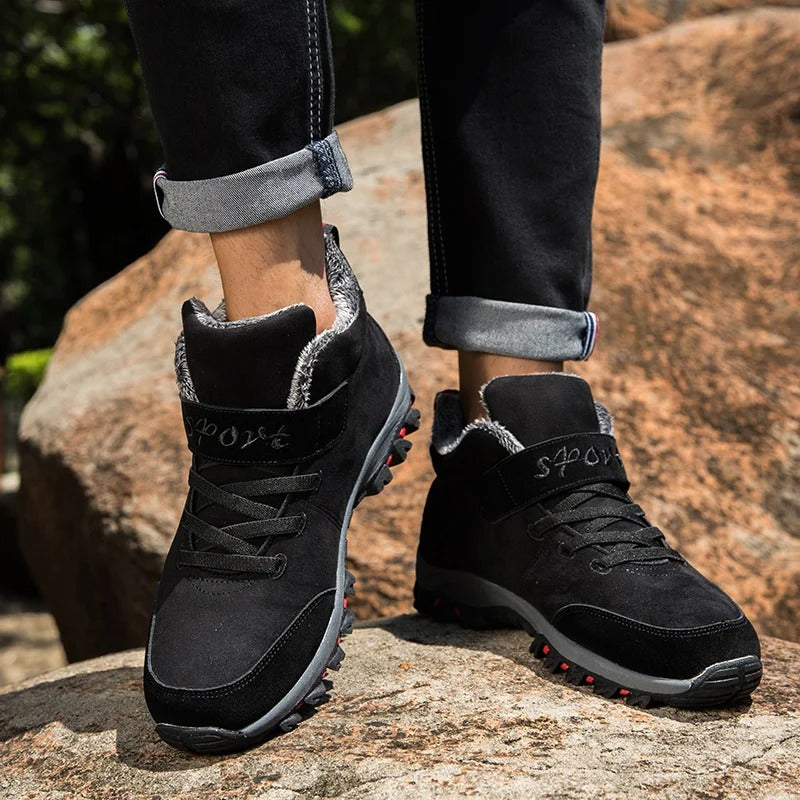 Men's Waterproof Winter Ankle Boots - Durable, Insulated Footwear for Cold Weather