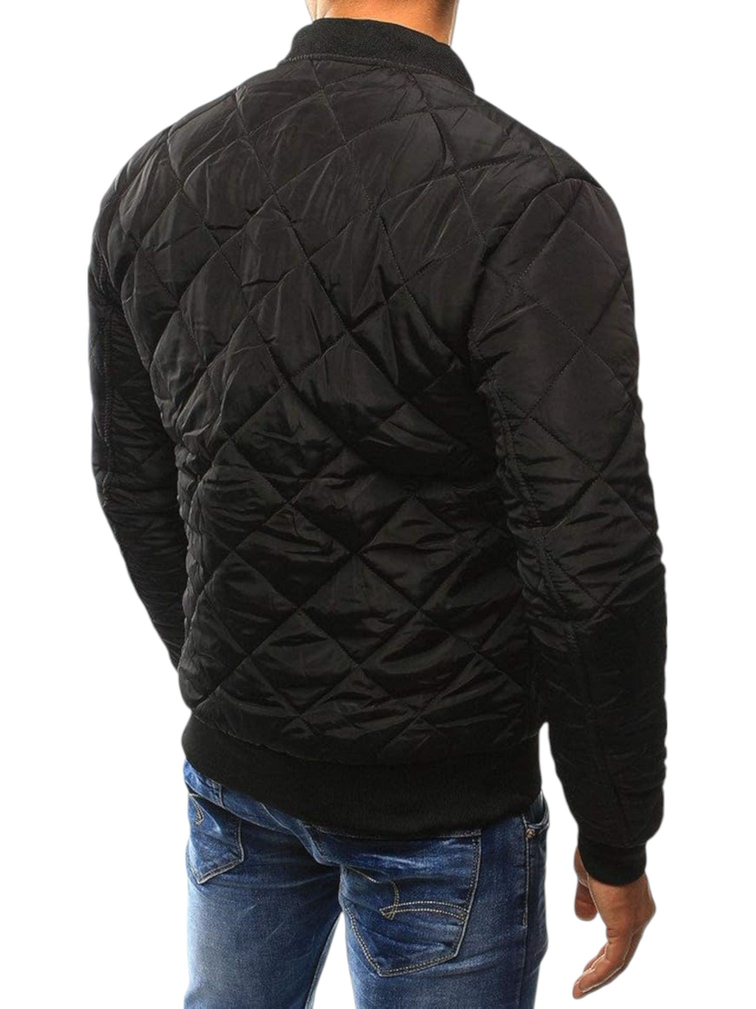 Men's Quilted Bomber Jacket | Windproof & Lightly Padded Outerwear for Everyday Style