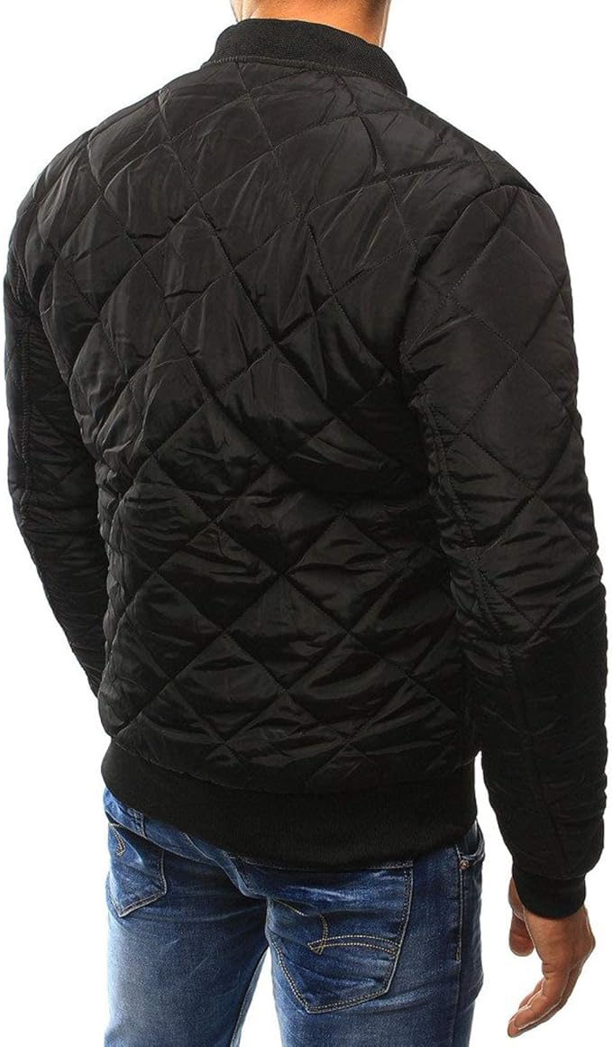 Men's Quilted Bomber Jacket | Windproof & Lightly Padded Outerwear for Everyday Style